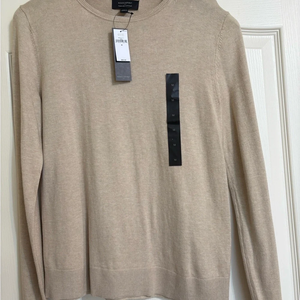 Banana Republic Factory Beige Crew Neck Sweater - Picture 5 of 7